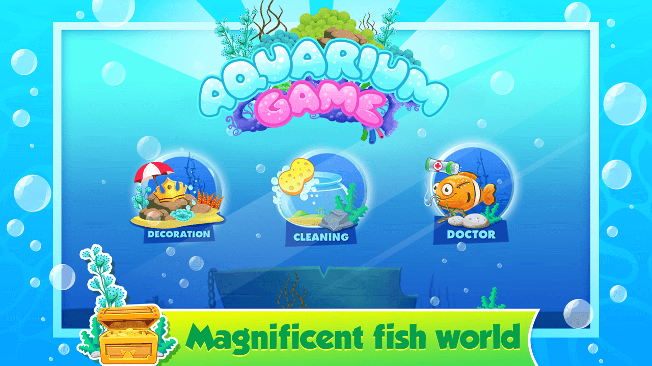 Captura de Tela do Jogo Fish Aquarium: Care & Decorate