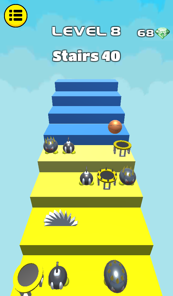 3D Dunk Stairs - Trampoline Hoop Basket Ball Game Screenshot