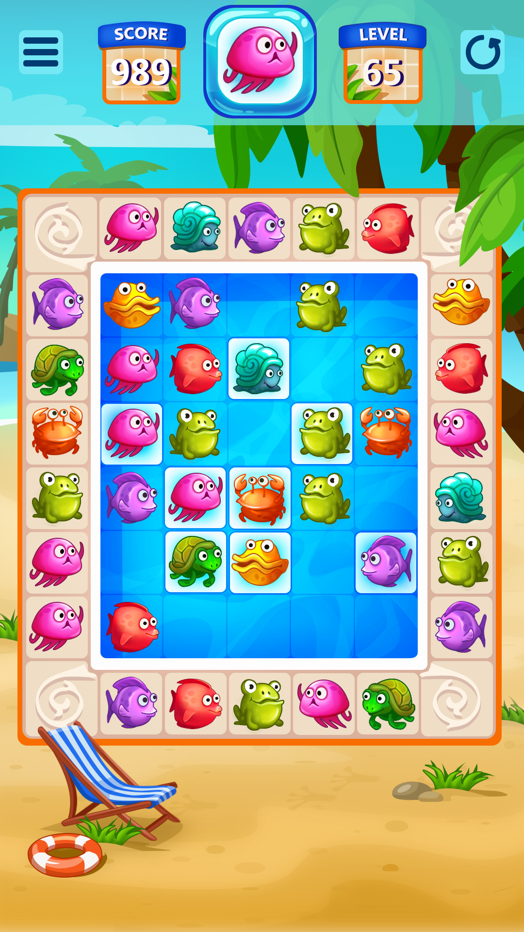 Aquatic Party Puzzle Game Screenshot
