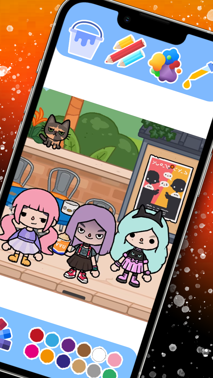 Toca Horror Night coloring ゲームのスクリーンショット