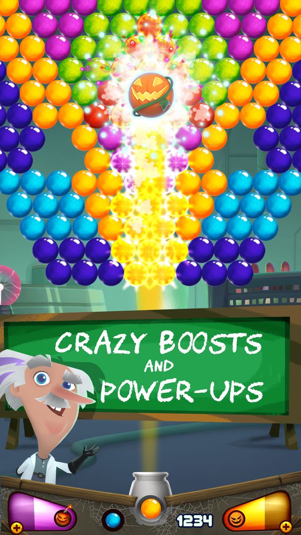 Screenshot of Crazy Scientist Bubble Shooter