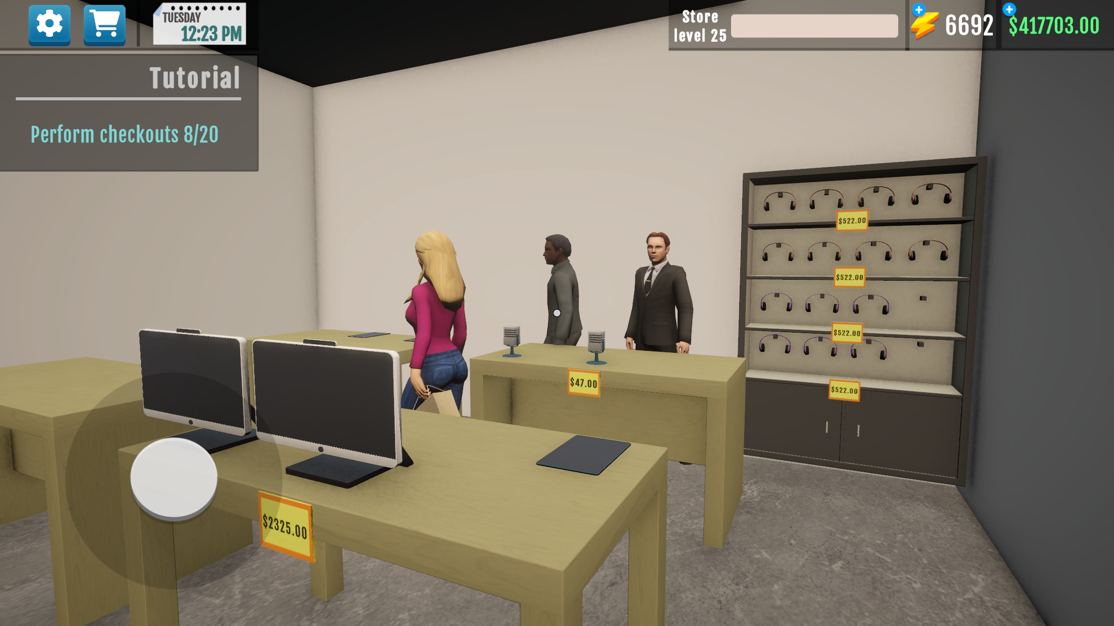전자 제품 상점 시뮬레이터 3D 게임 스크린 샷