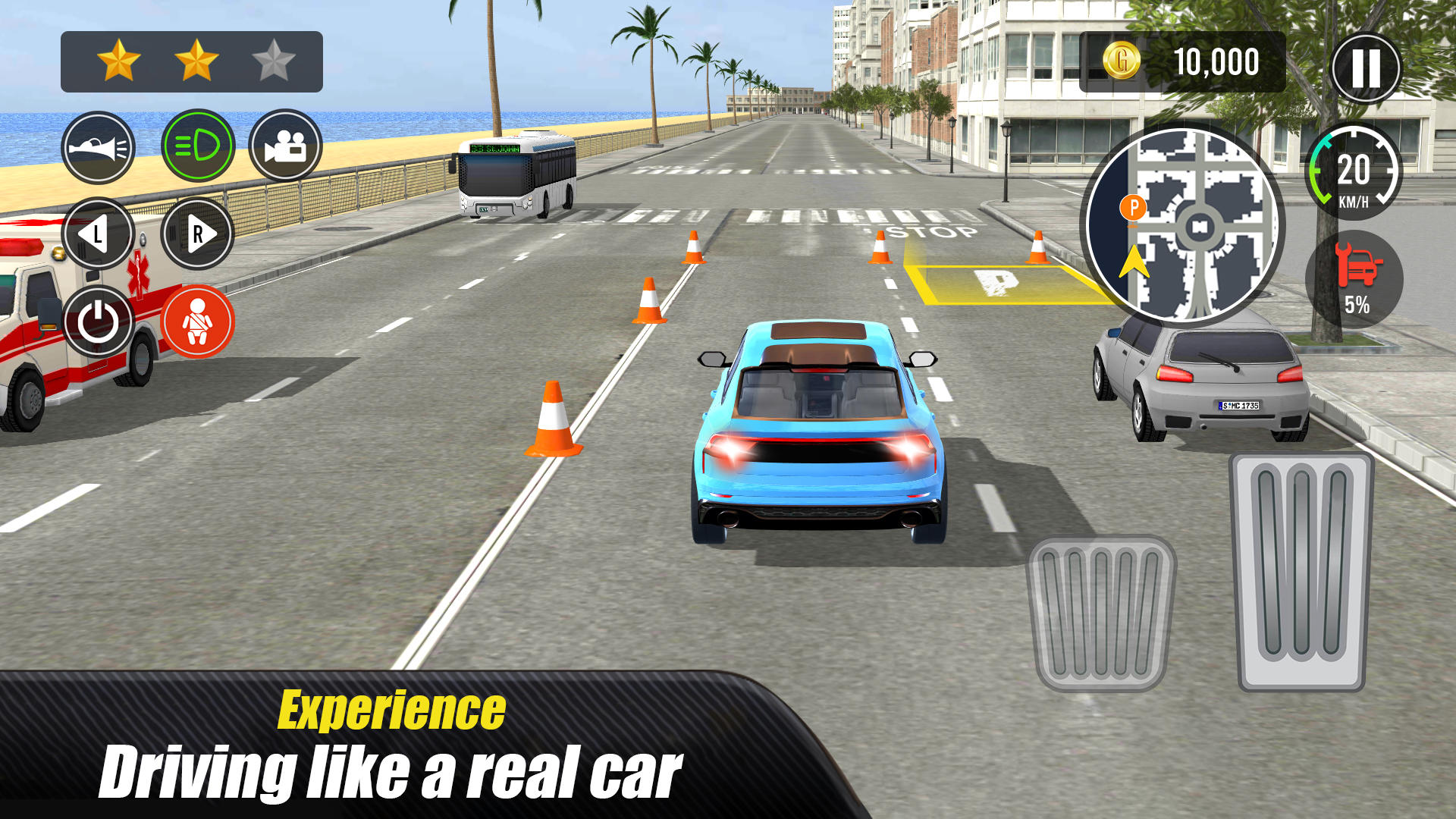 Real Car Driving School Game Game Screenshot