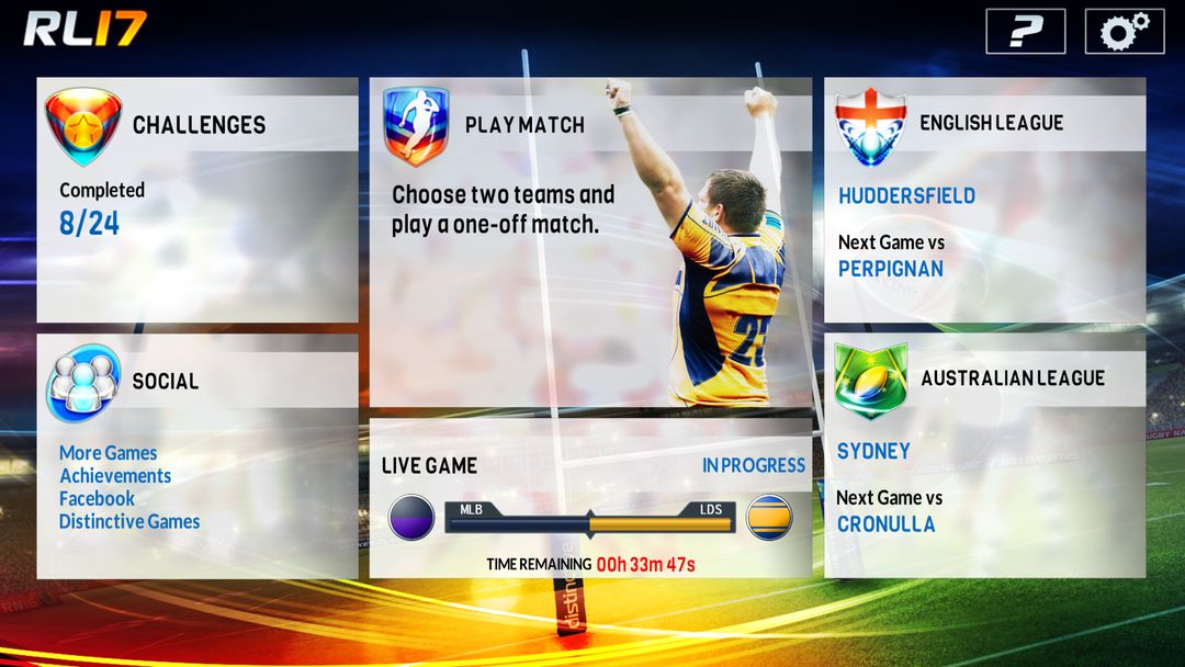 Rugby League 17 screenshot game