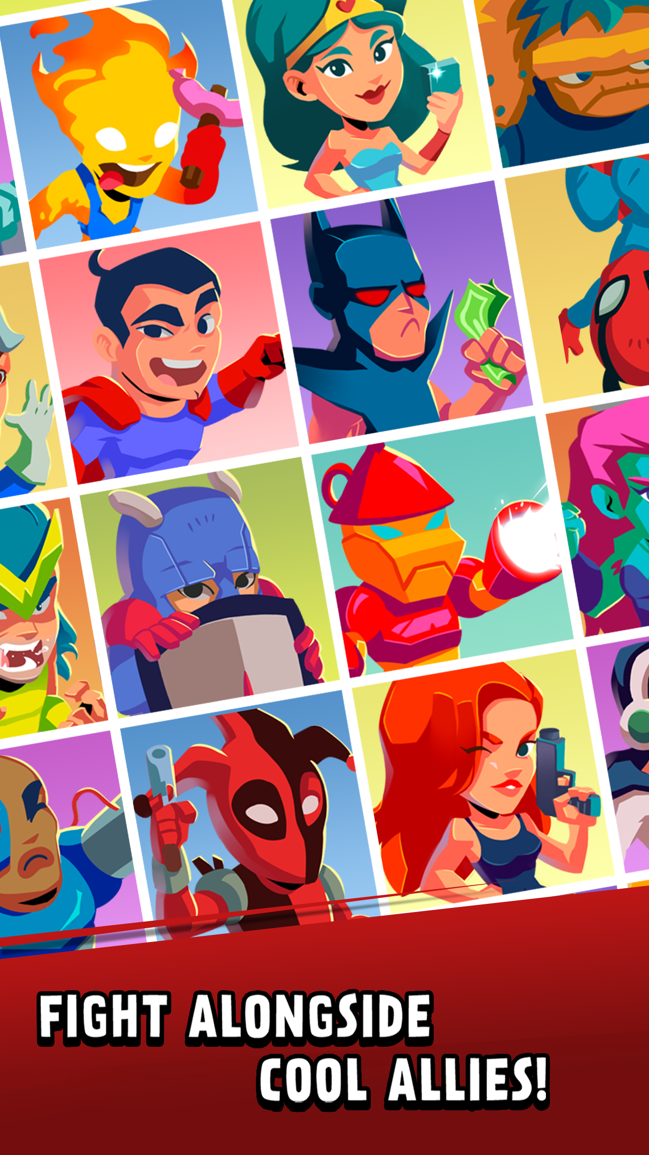 Tap Superheroes: ゲーム 無料 面白い スーパーヒーロー タップゲームのキャプチャ