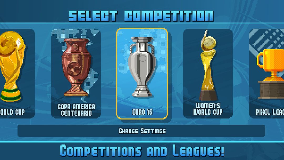 Screenshot of Pixel Cup Soccer 16
