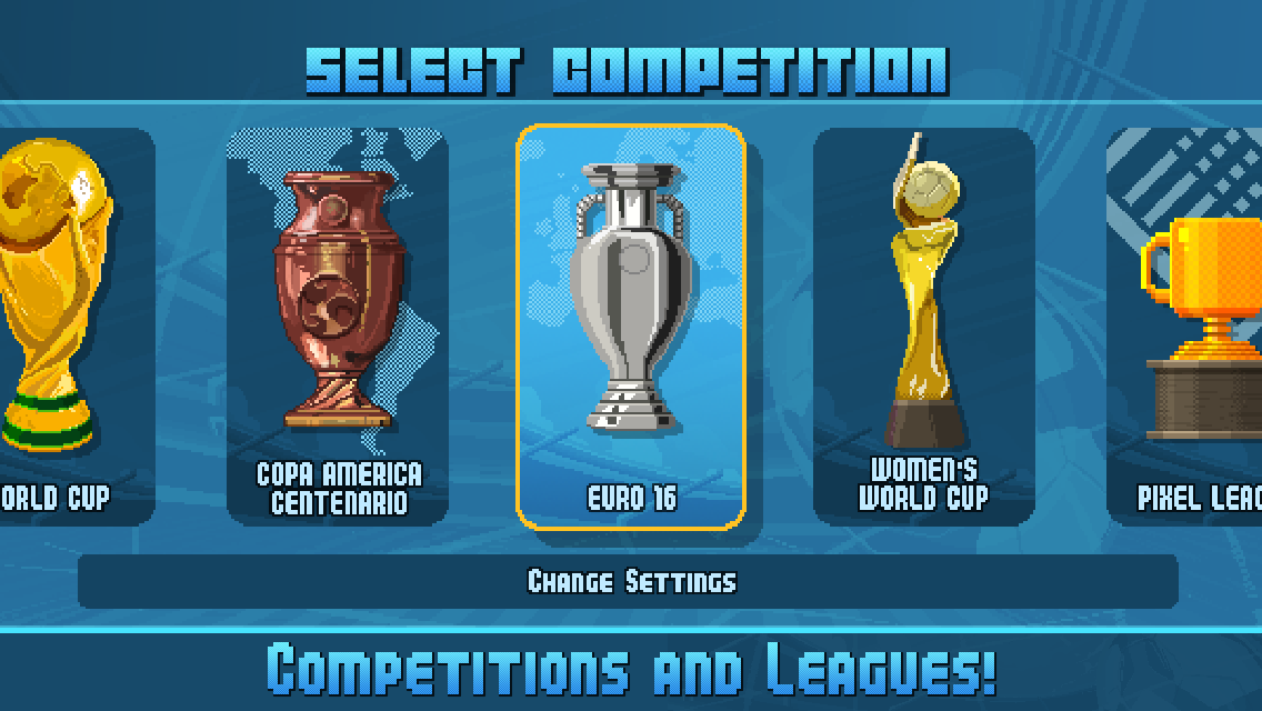 Pixel Cup Soccer 16 Game Screenshot