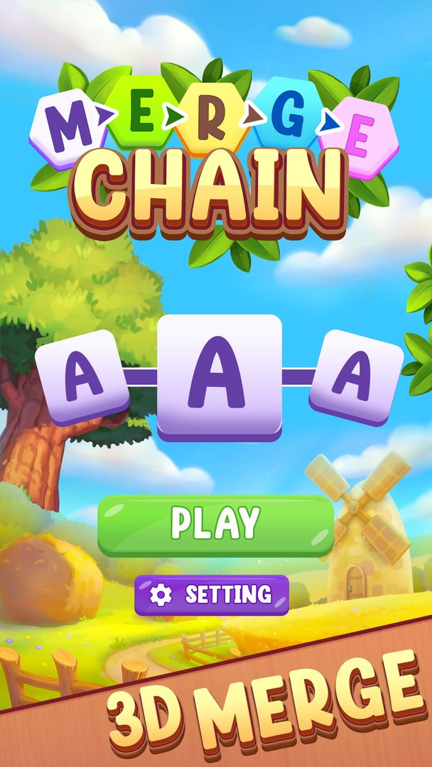 Merge Chain Puzzle・ABC Tracing screenshot game