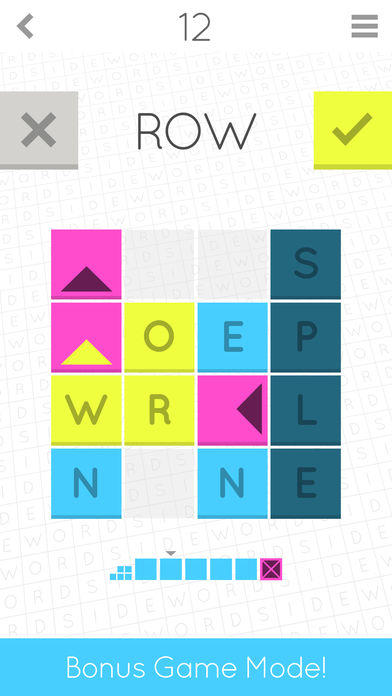 Sidewords Game Screenshot