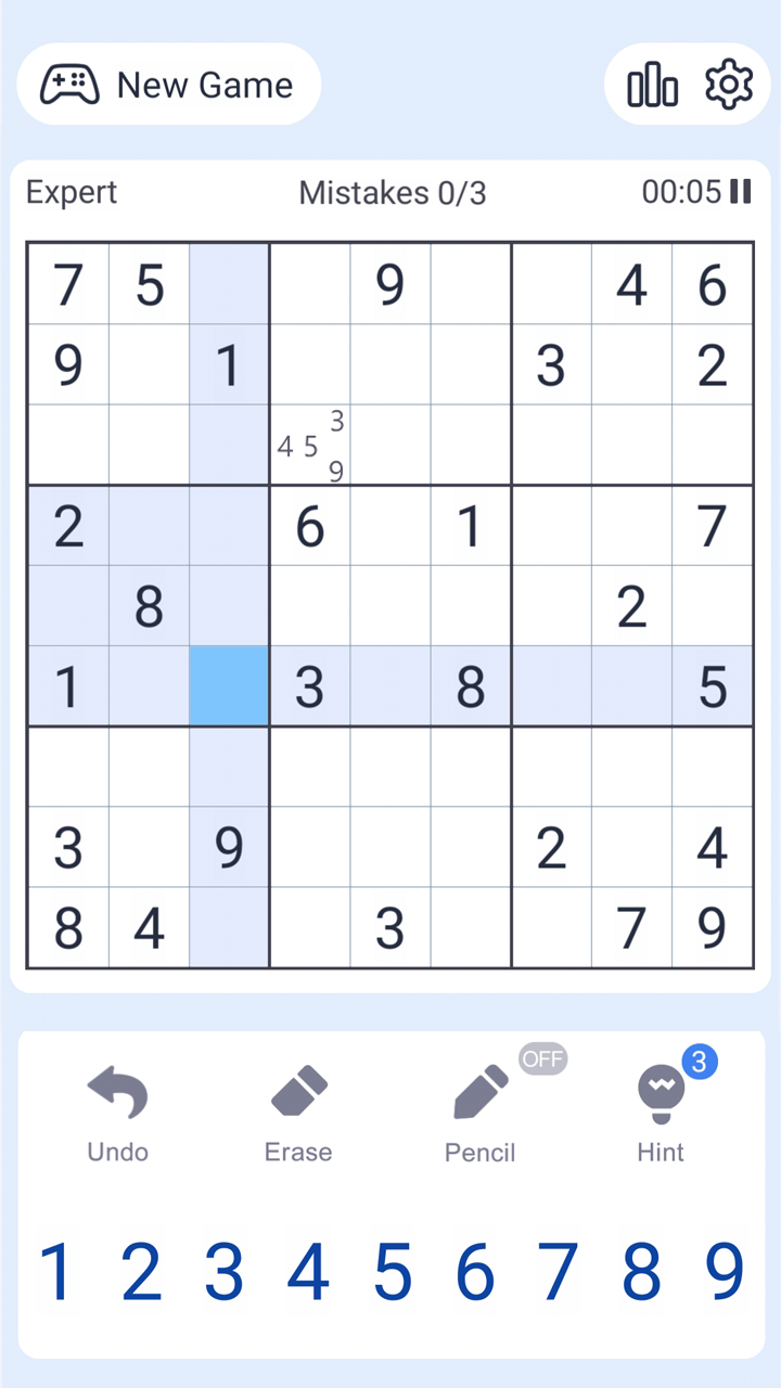 Sudoku Puzzle Game Screenshot