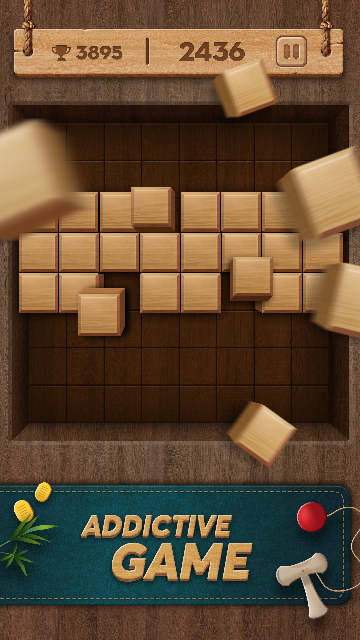 木製ブロック - フリークラシックゲーム ゲームのスクリーンショット