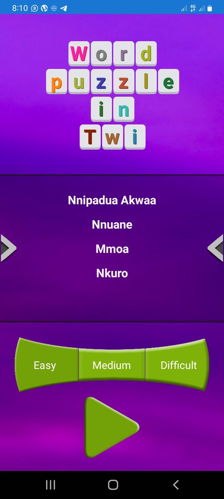 Cuplikan Layar Game Word puzzle in Twi