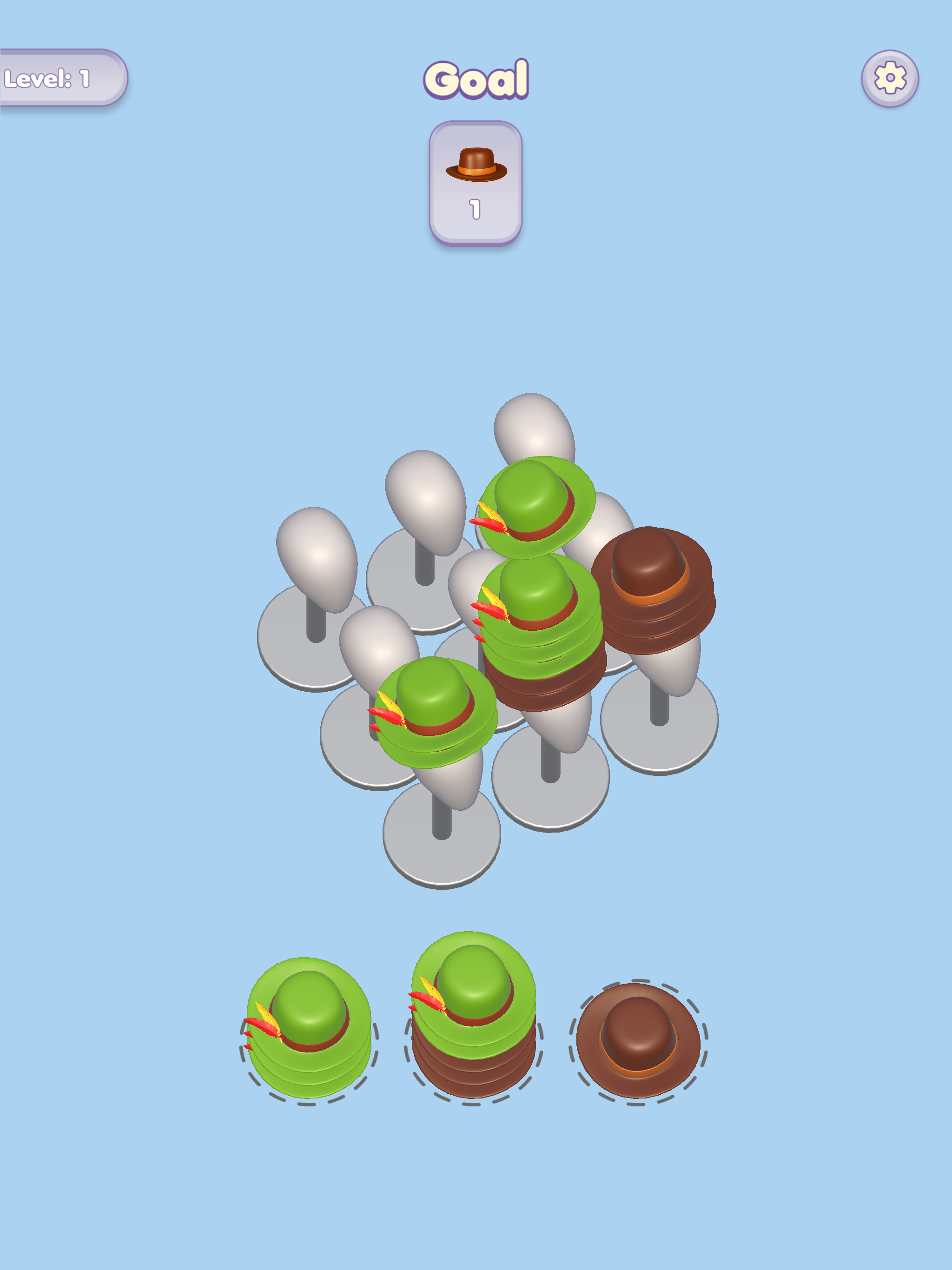 Hat Sort Puzzle Game Screenshot