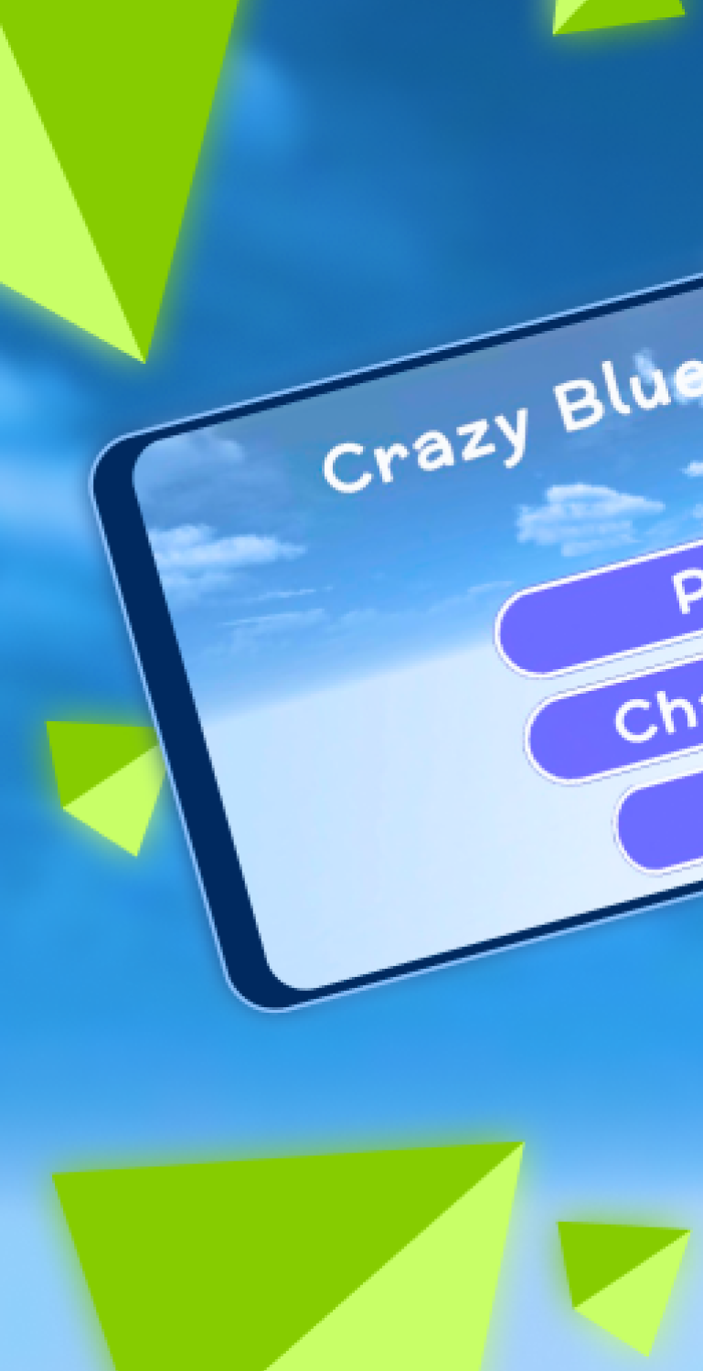 Crazy Blue Cube: Sky Jumper Game Screenshot