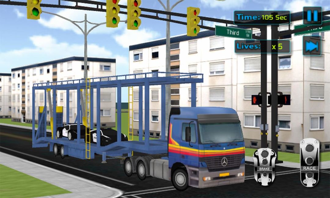 Screenshot of Police Car Transporter 3D