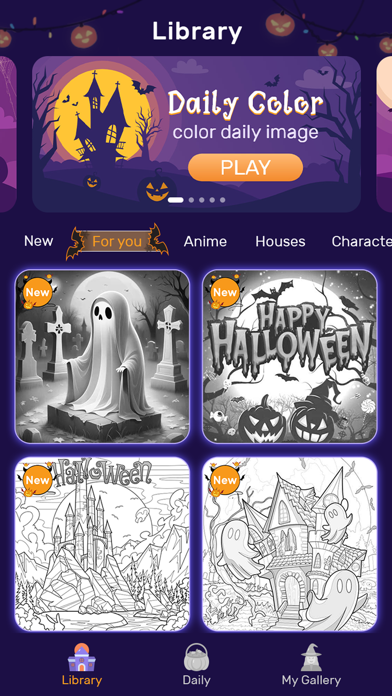 Jogos de colorir para Halloween versão móvel andróide iOS apk