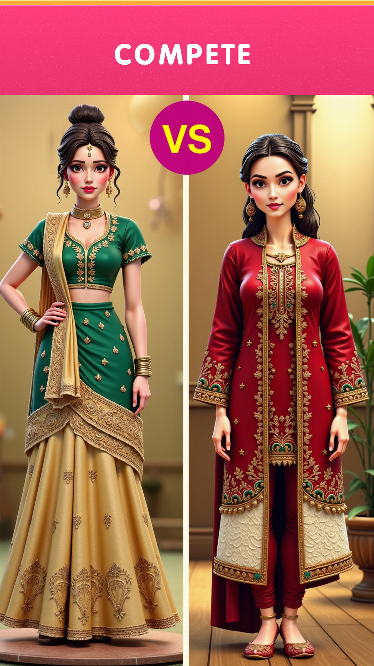 indian Bridal Makeup Dress Up Game Screenshot