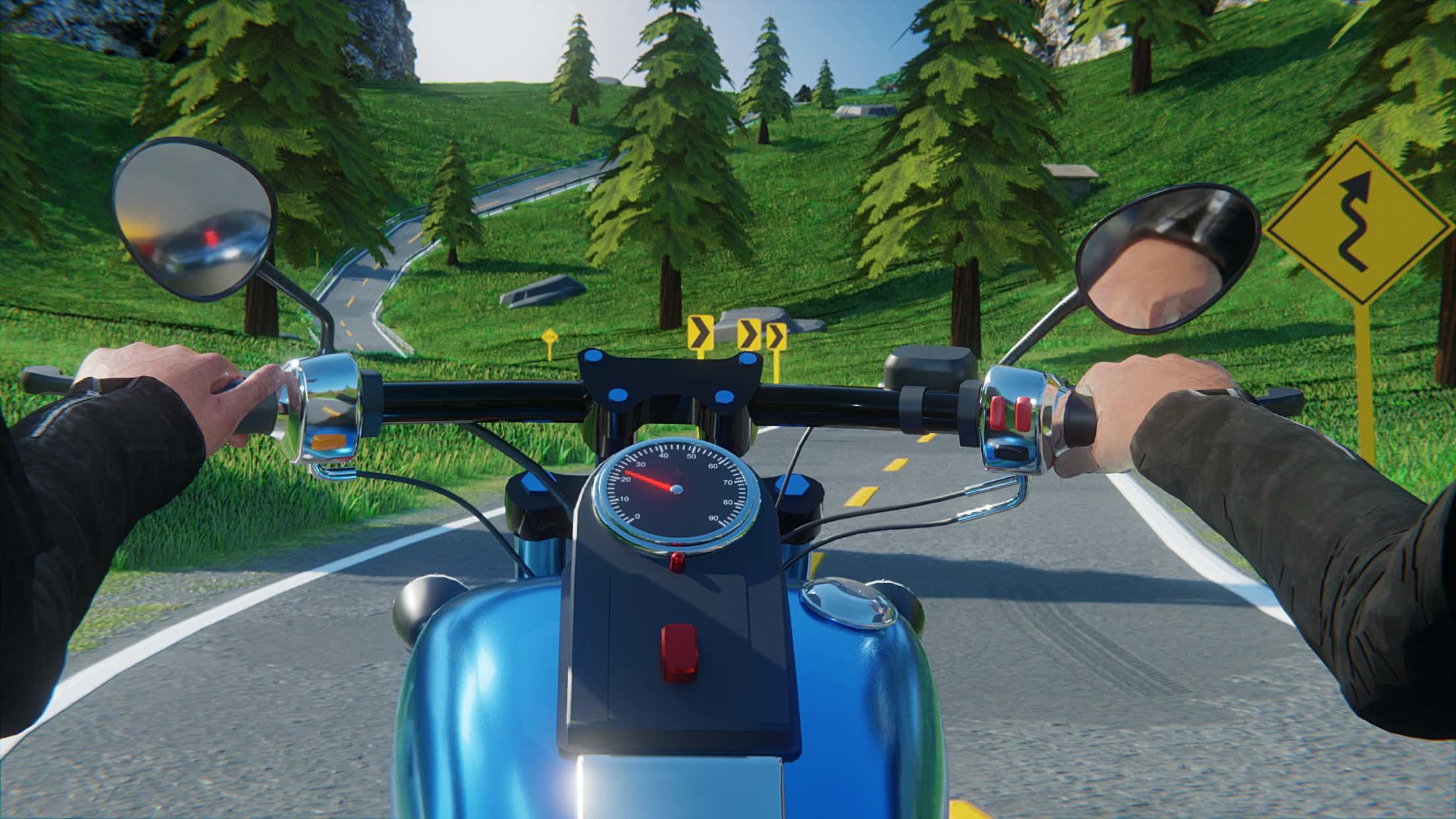 Screenshot of Motorcycle Long Road Trip Game