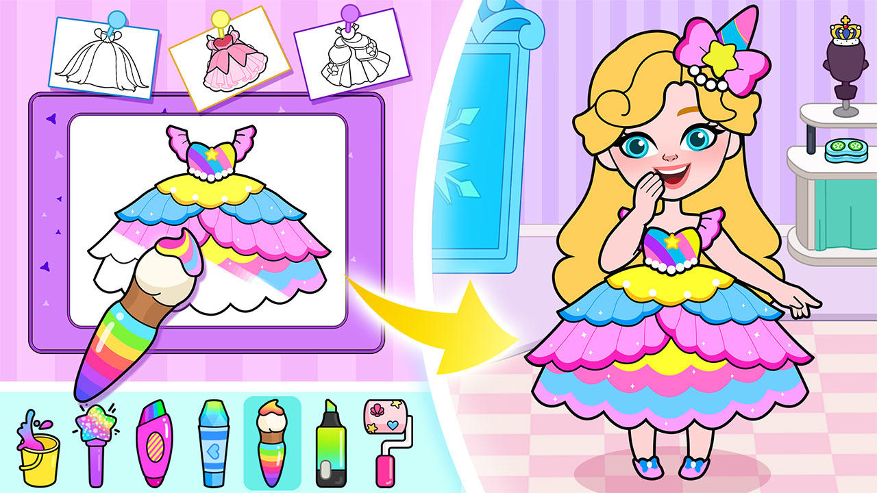 剪纸公主的梦幻城堡 遊戲截圖