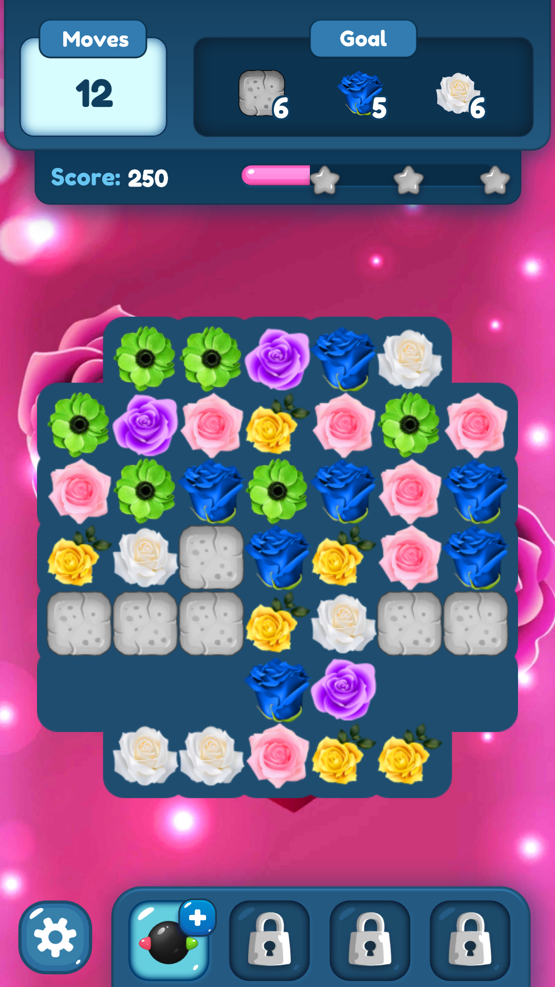 Cuplikan Layar Game Rose Match Petal Candy