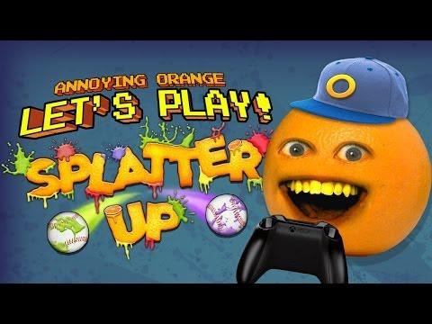 Screenshot of the video of Annoying Orange Splatter Up!