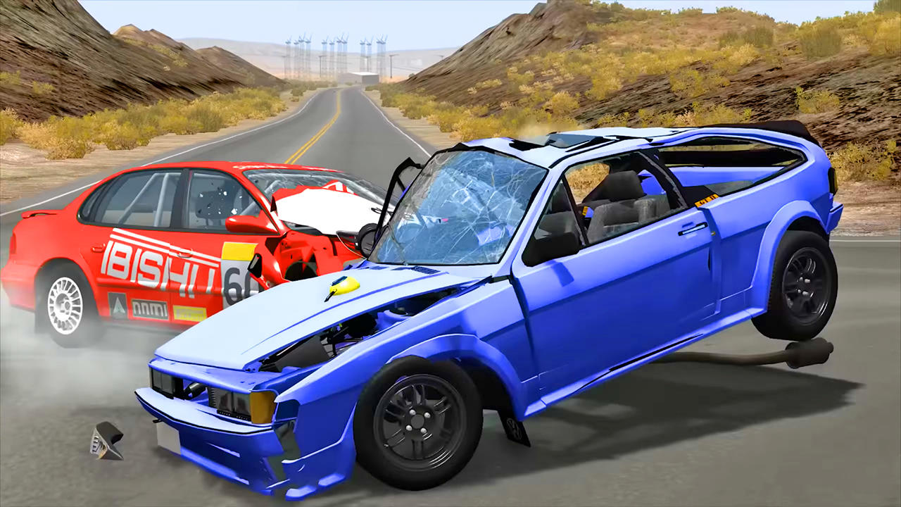 Car Crash Drive Simulation 3D ゲームのスクリーンショット