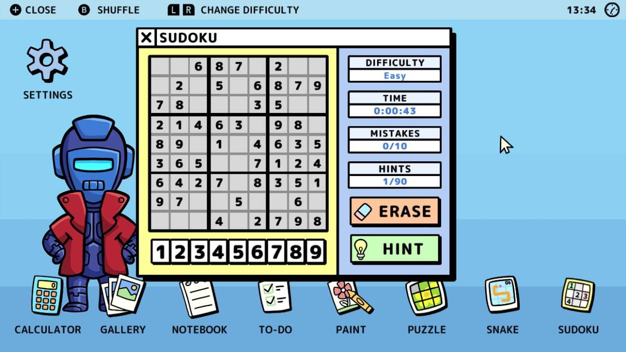 Sudoku ゲームのスクリーンショット