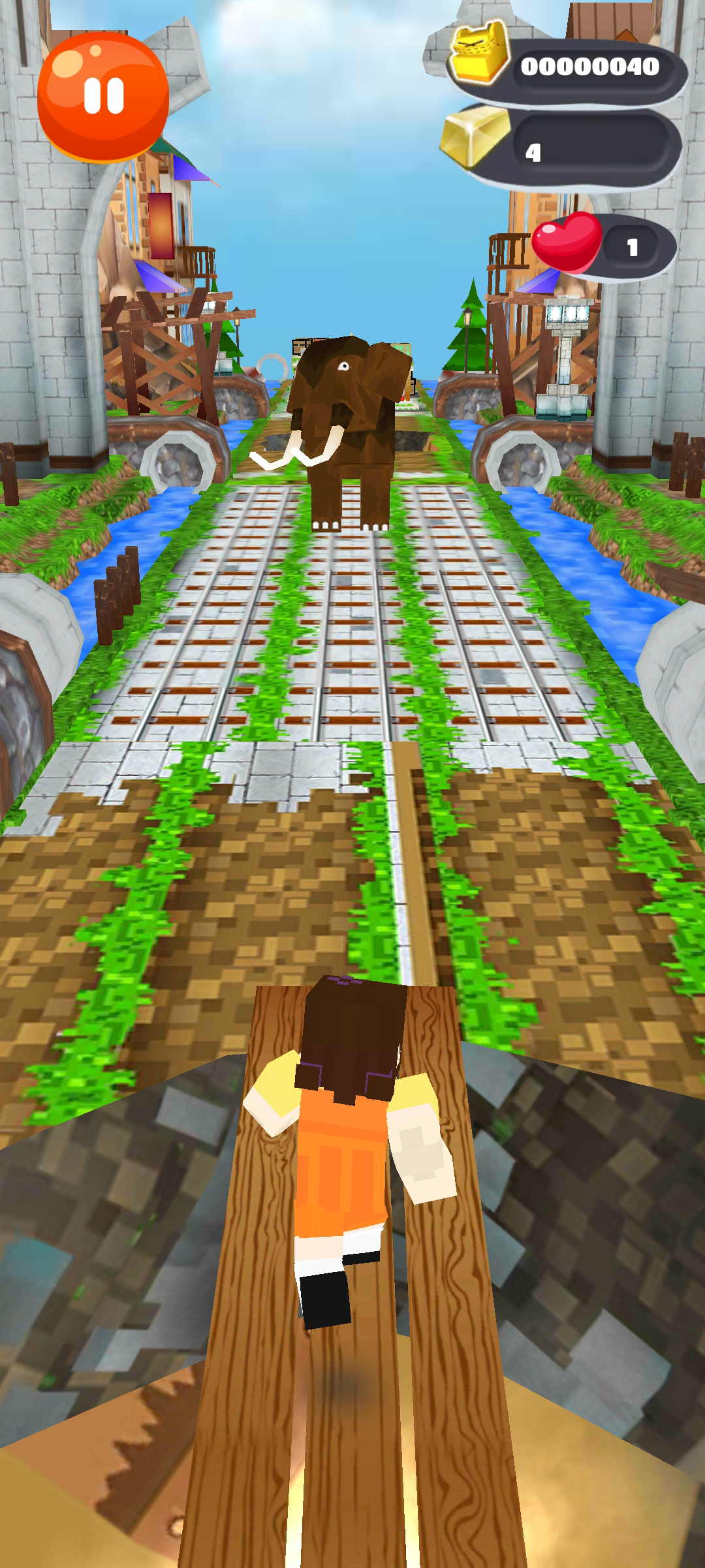 Thanos Craft: Survival Run Game Screenshot