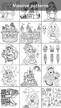 Princess coloring book Game Screenshot