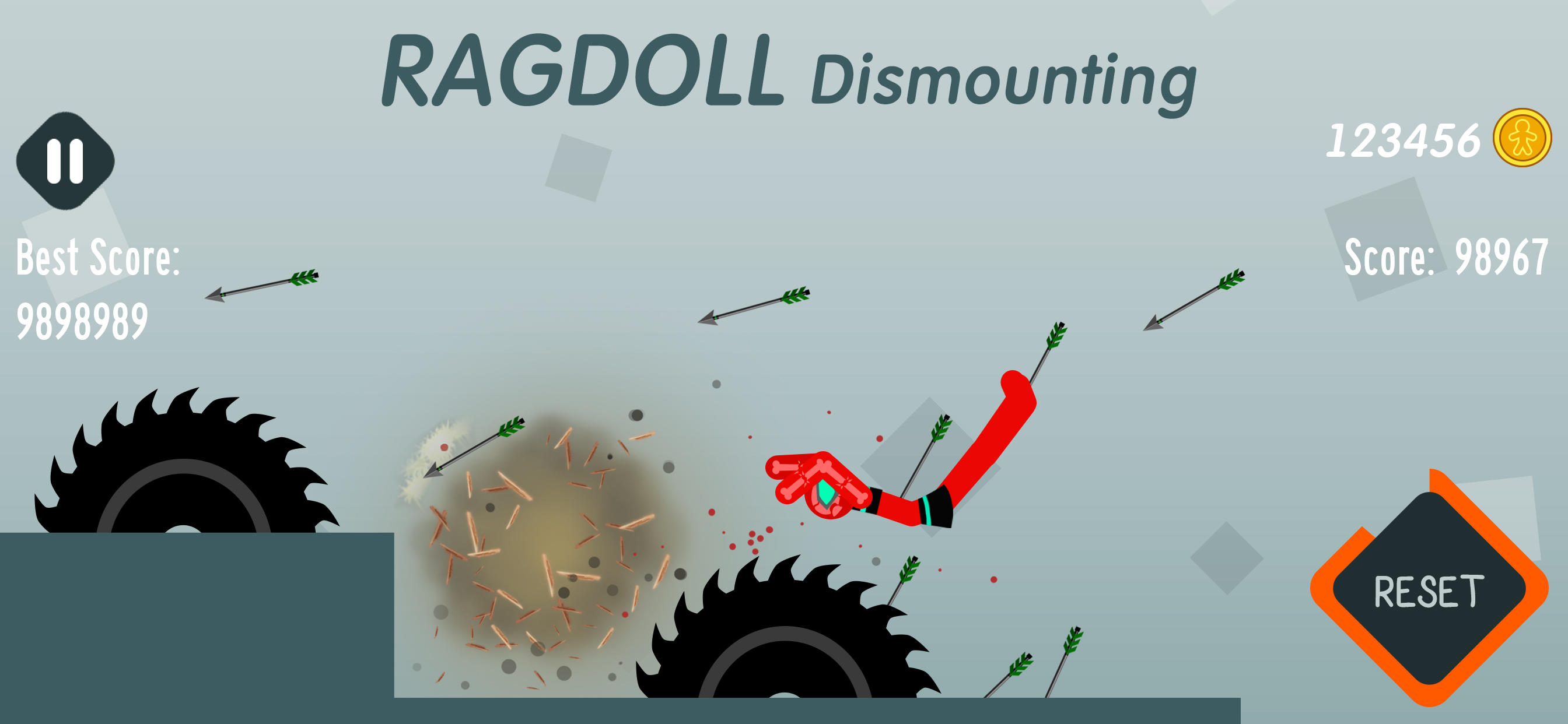 Ragdoll Dismounting Game Screenshot