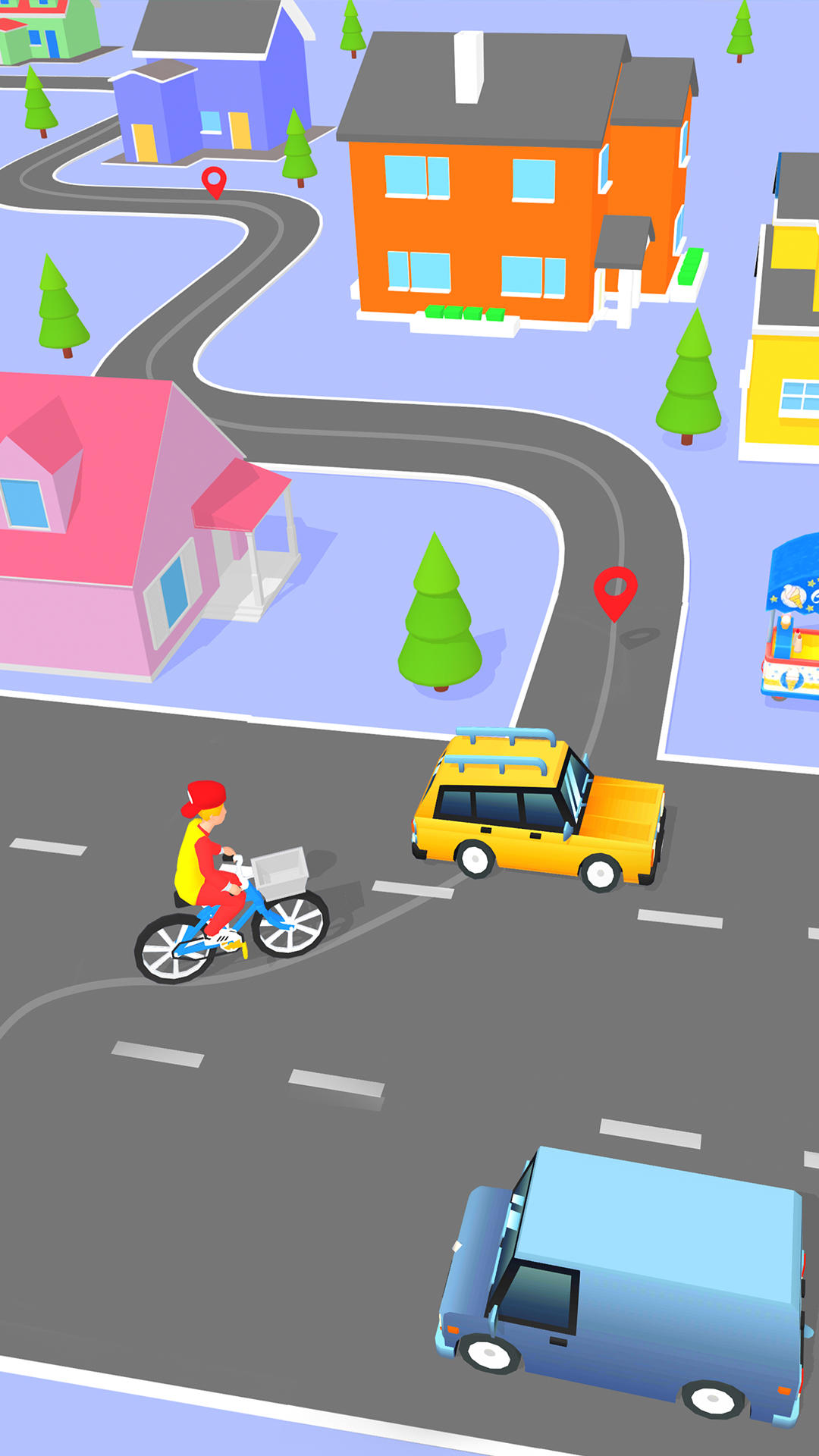 Pizza Delivery Game: Bike Game Game Screenshot