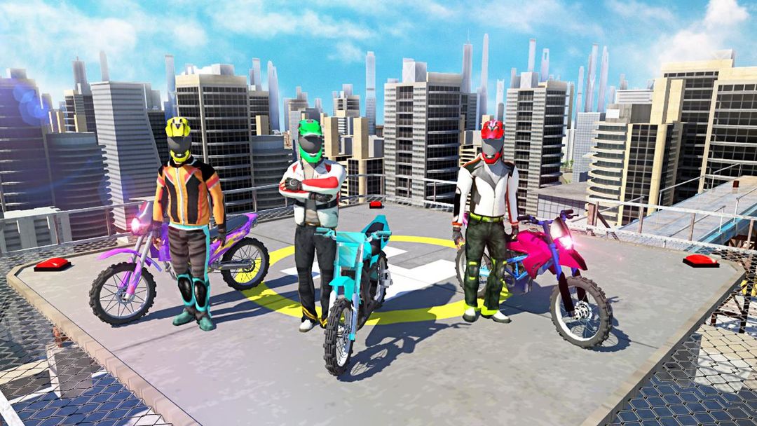 Bike Stunts 3D - Rooftop Challenge 게임 스크린 샷