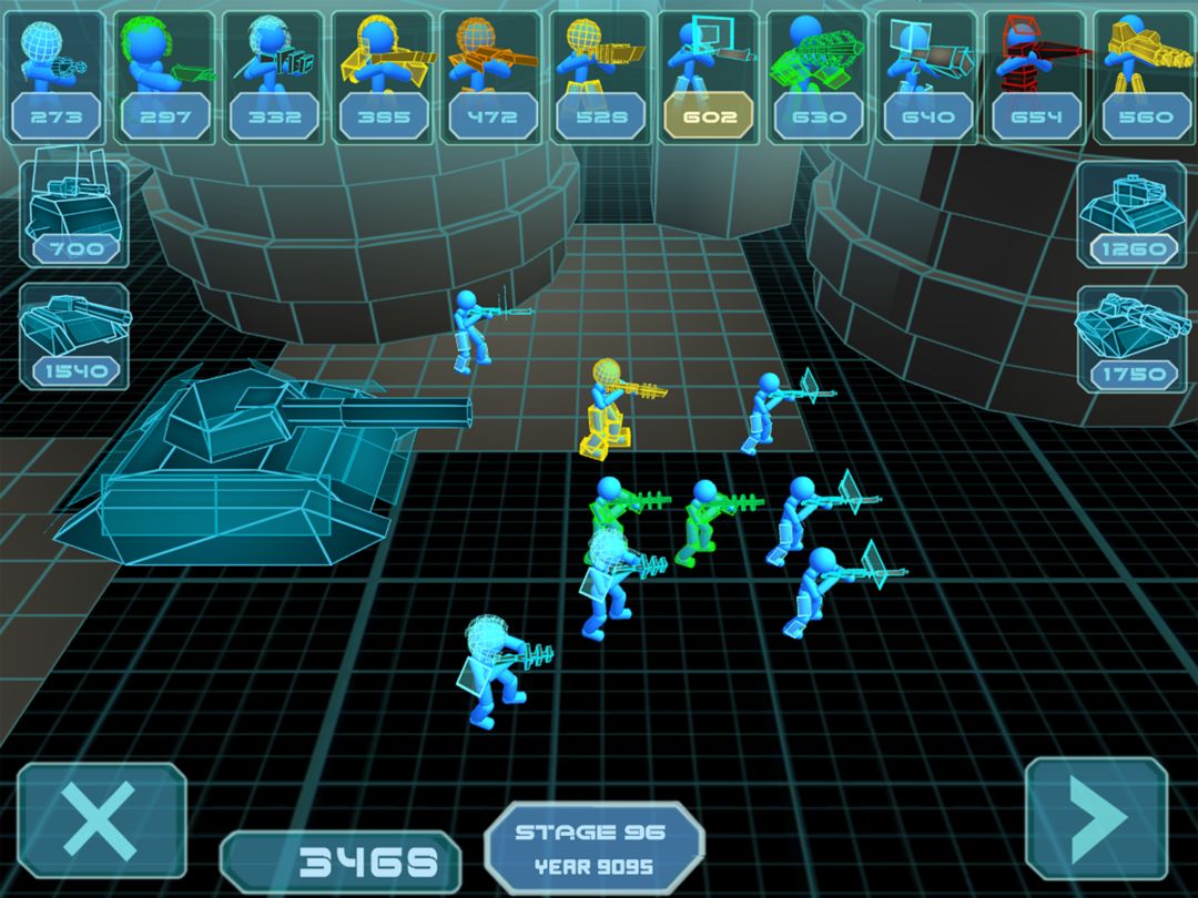 Screenshot of Stickman Simulator: Neon Tank