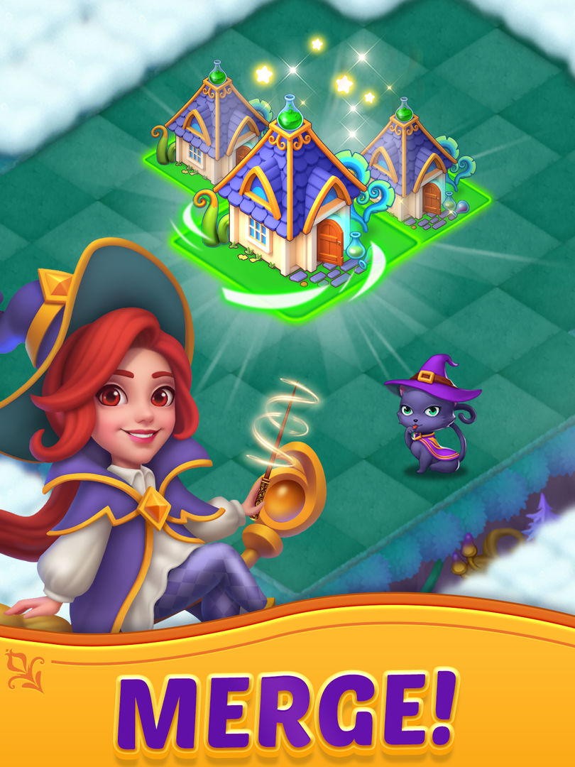 Merge Witches-Match Puzzles ภาพหน้าจอเกม