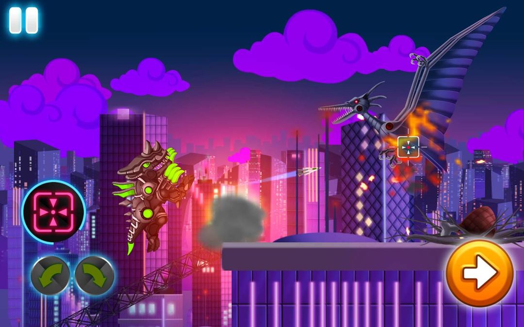 Dino Robot Wars: City Driving and Shooting Game ภาพหน้าจอเกม