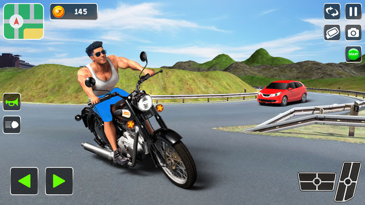 Screenshot 1 of Indian Bike 3D Bullet Game 