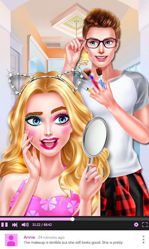 Screenshot of Boyfriend Does My Makeup Salon