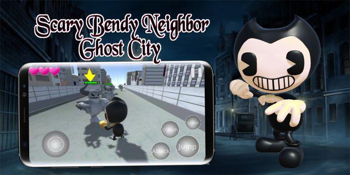Scary Bendy Neighbor : Ghost City 게임 스크린 샷