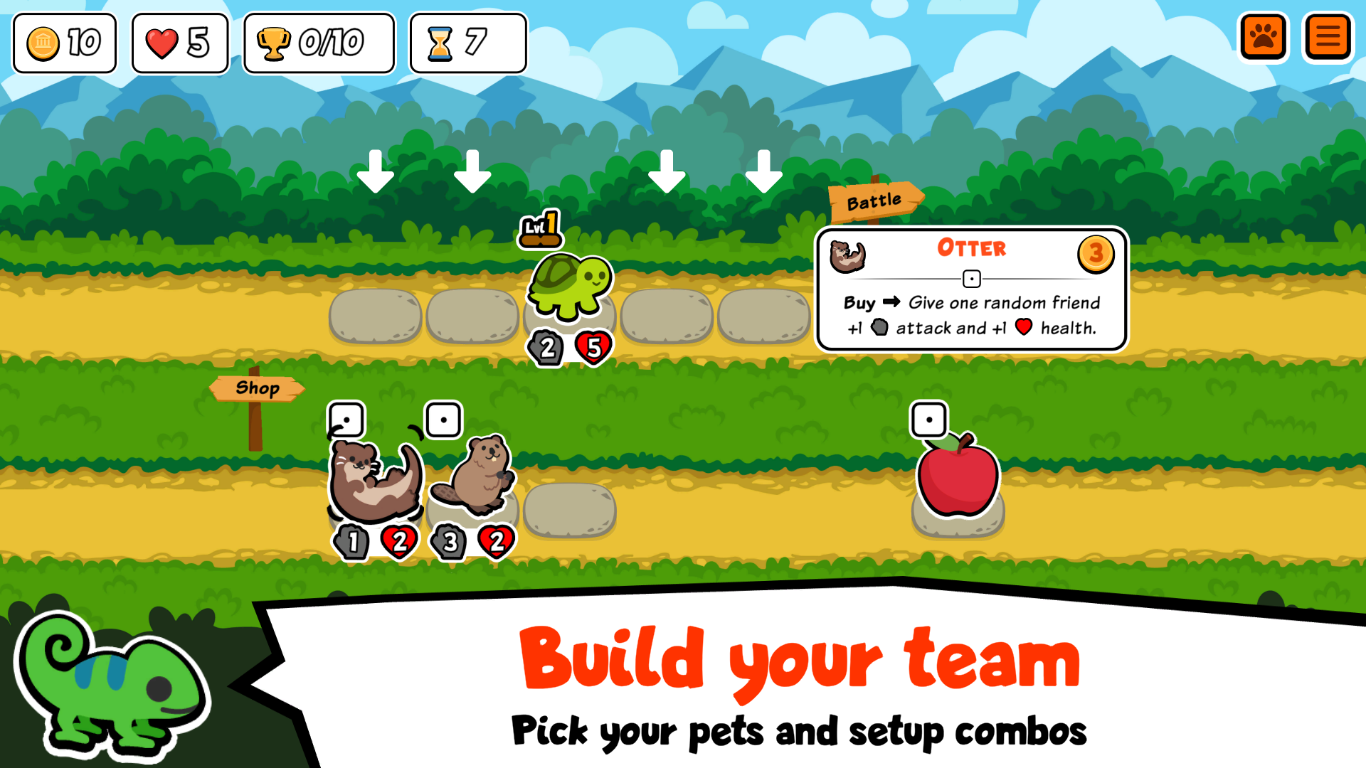 Super Auto Pets Game Screenshot