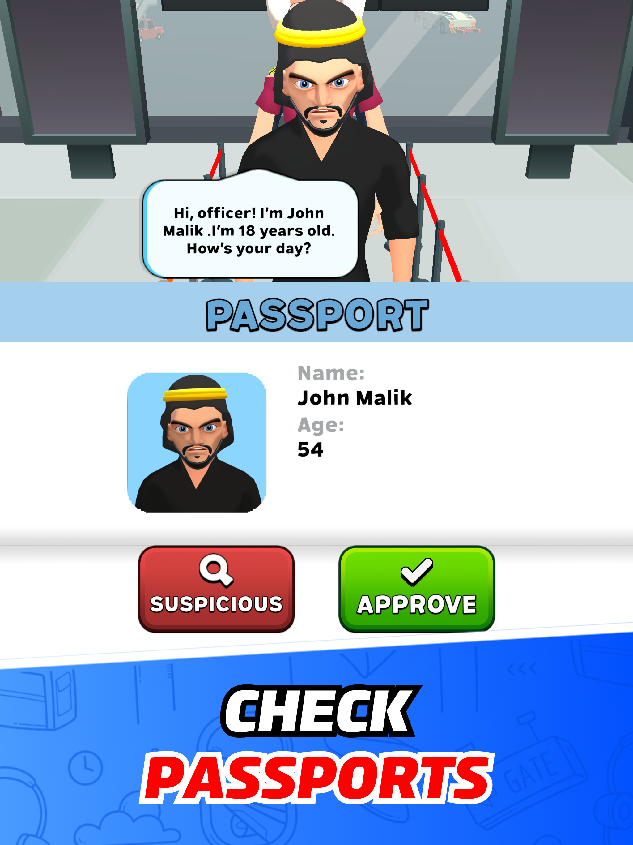 Airport Security Simulator 911 Game Screenshot
