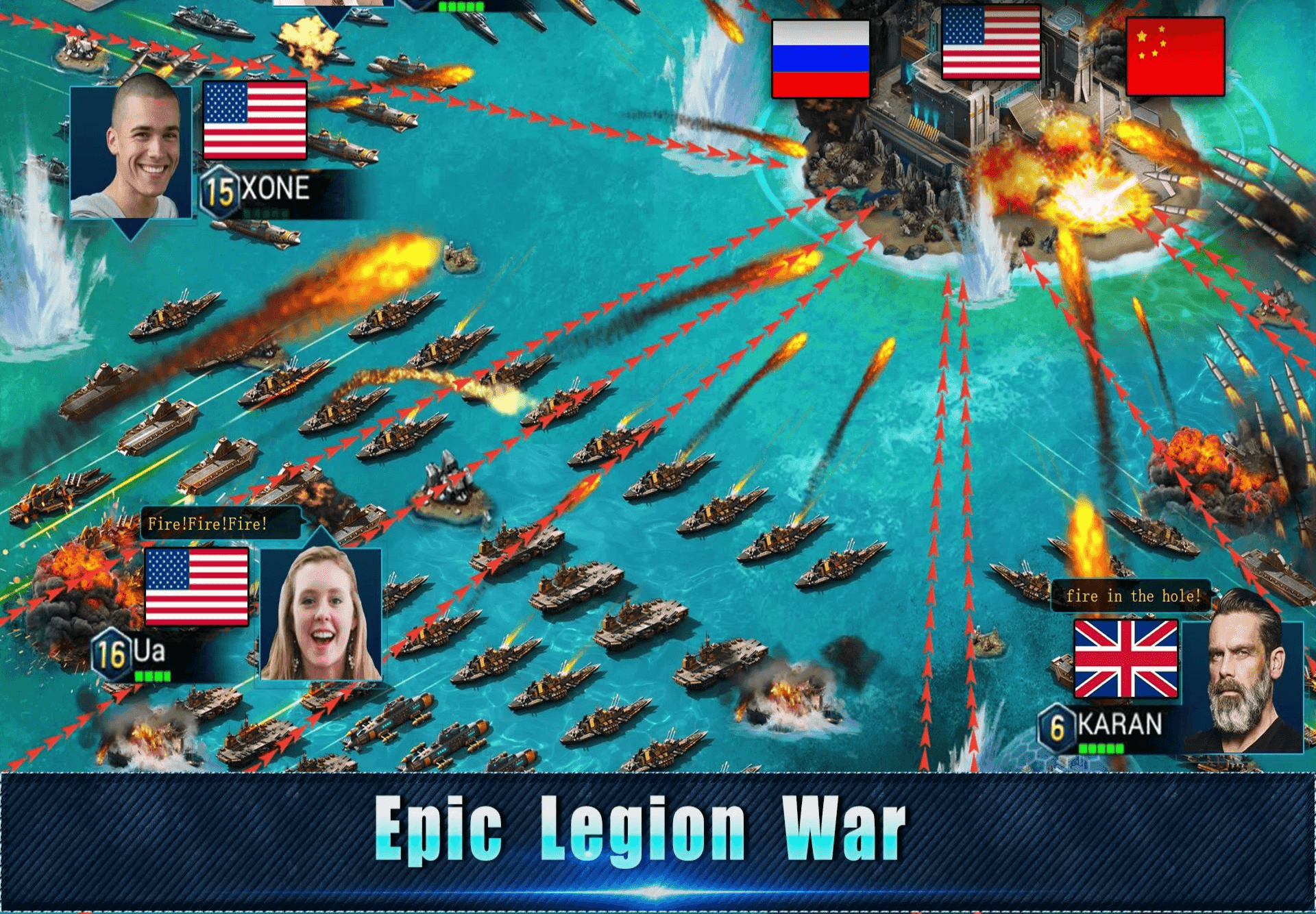 Legion Battleship: War pacific遊戲截圖