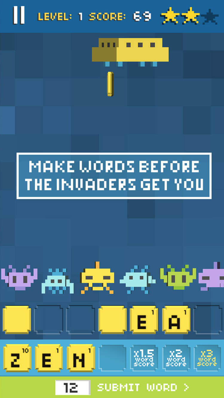 Word Invaders Game Screenshot