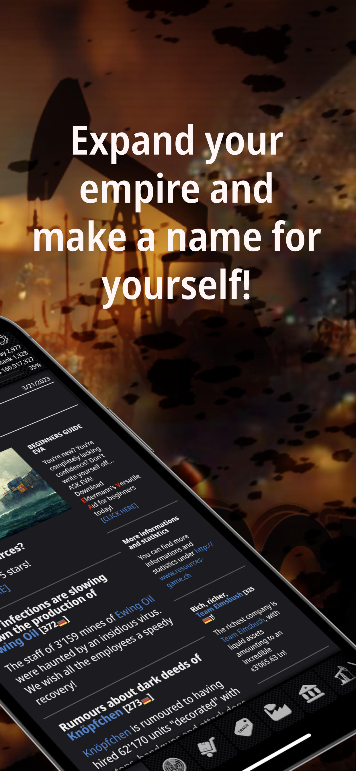 Resources: Business Tycoon GPS Game Screenshot