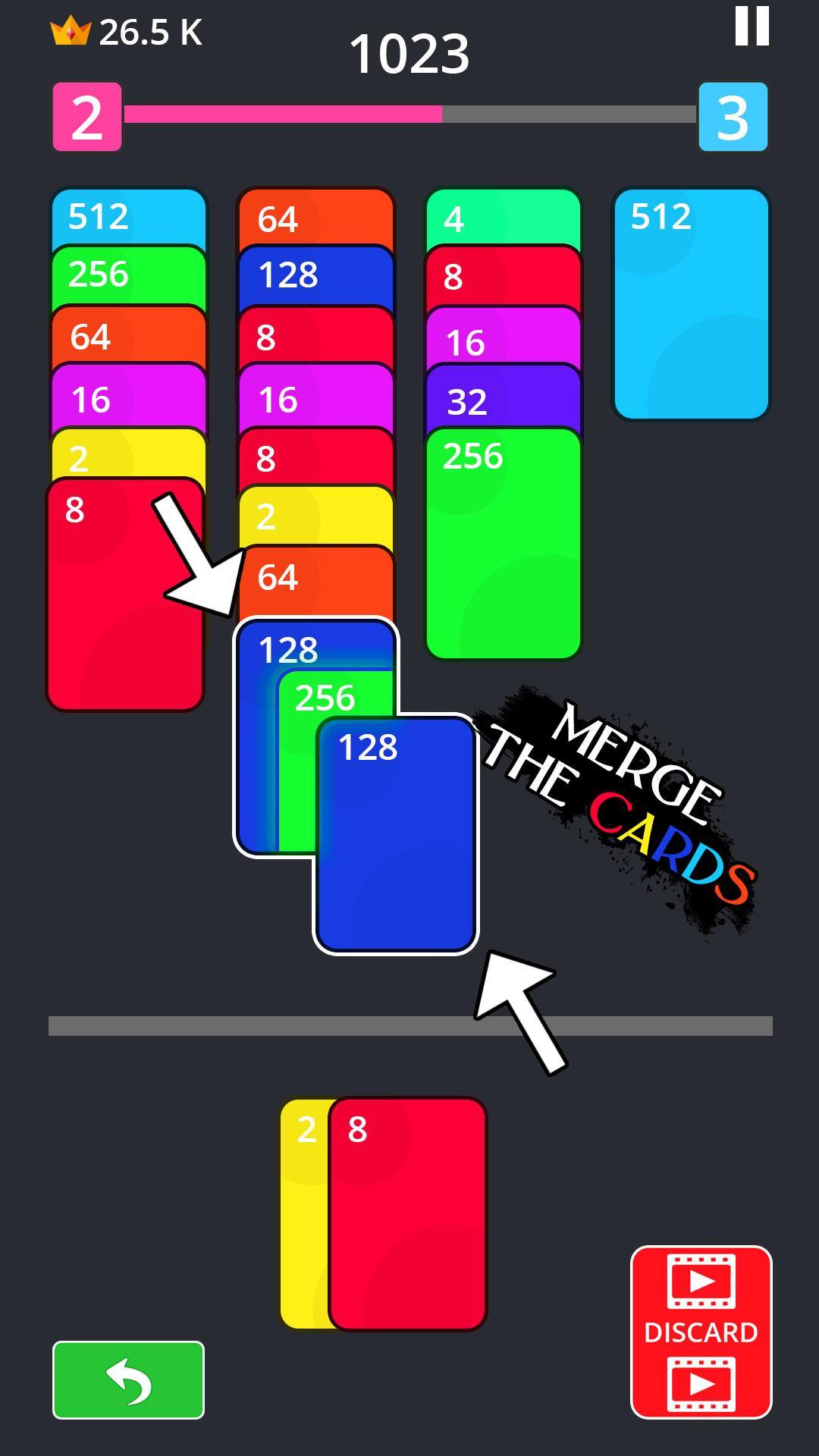 Twenty48 Solitaire - 2048 solitaire Game Screenshot