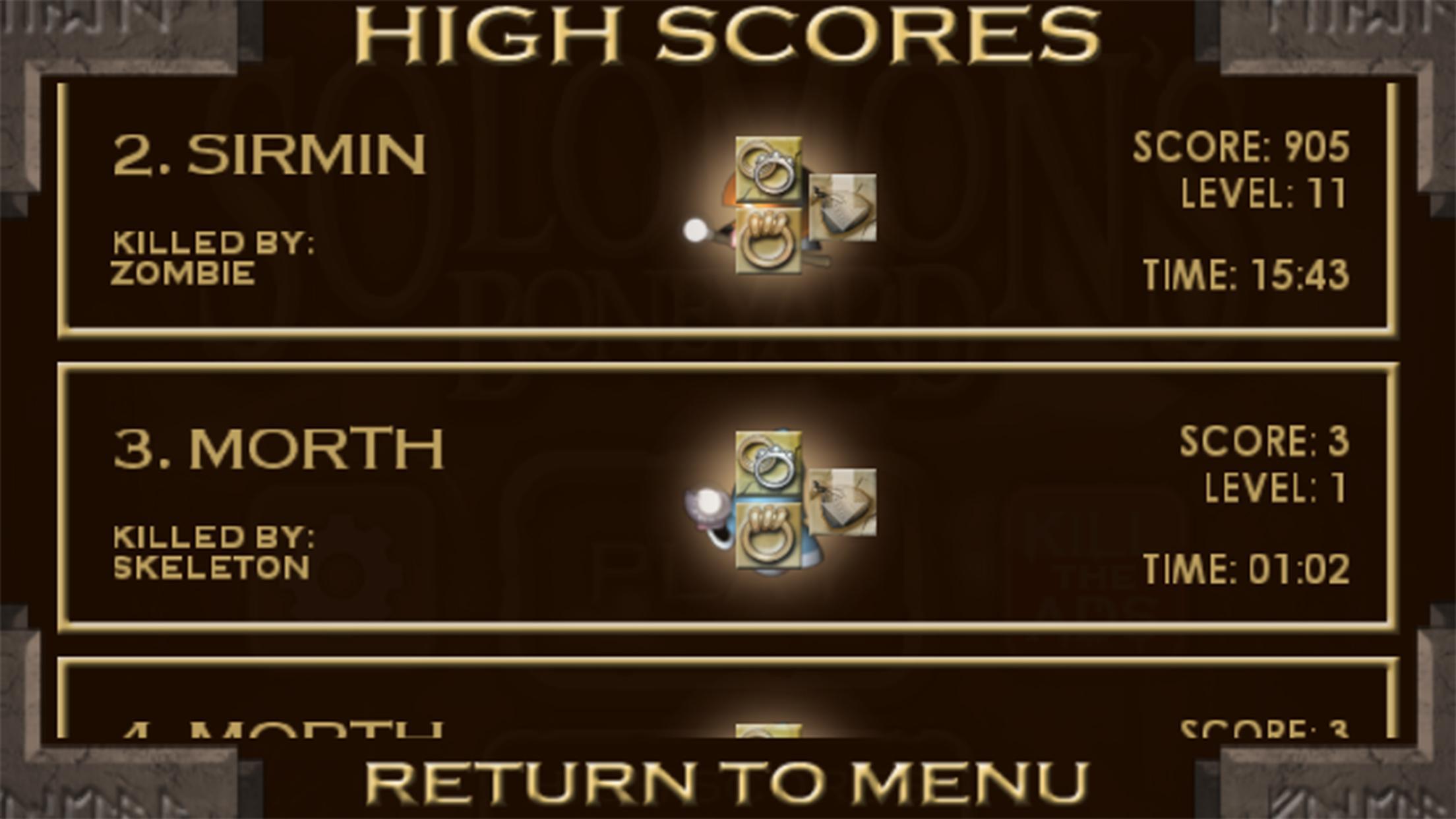 Captura de Tela do Jogo Solomon's Boneyard