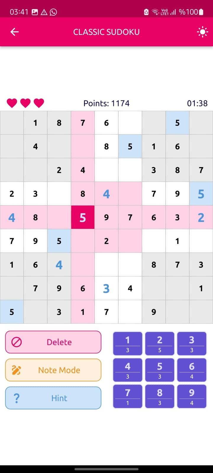 Sudoku Master Pro ภาพหน้าจอเกม