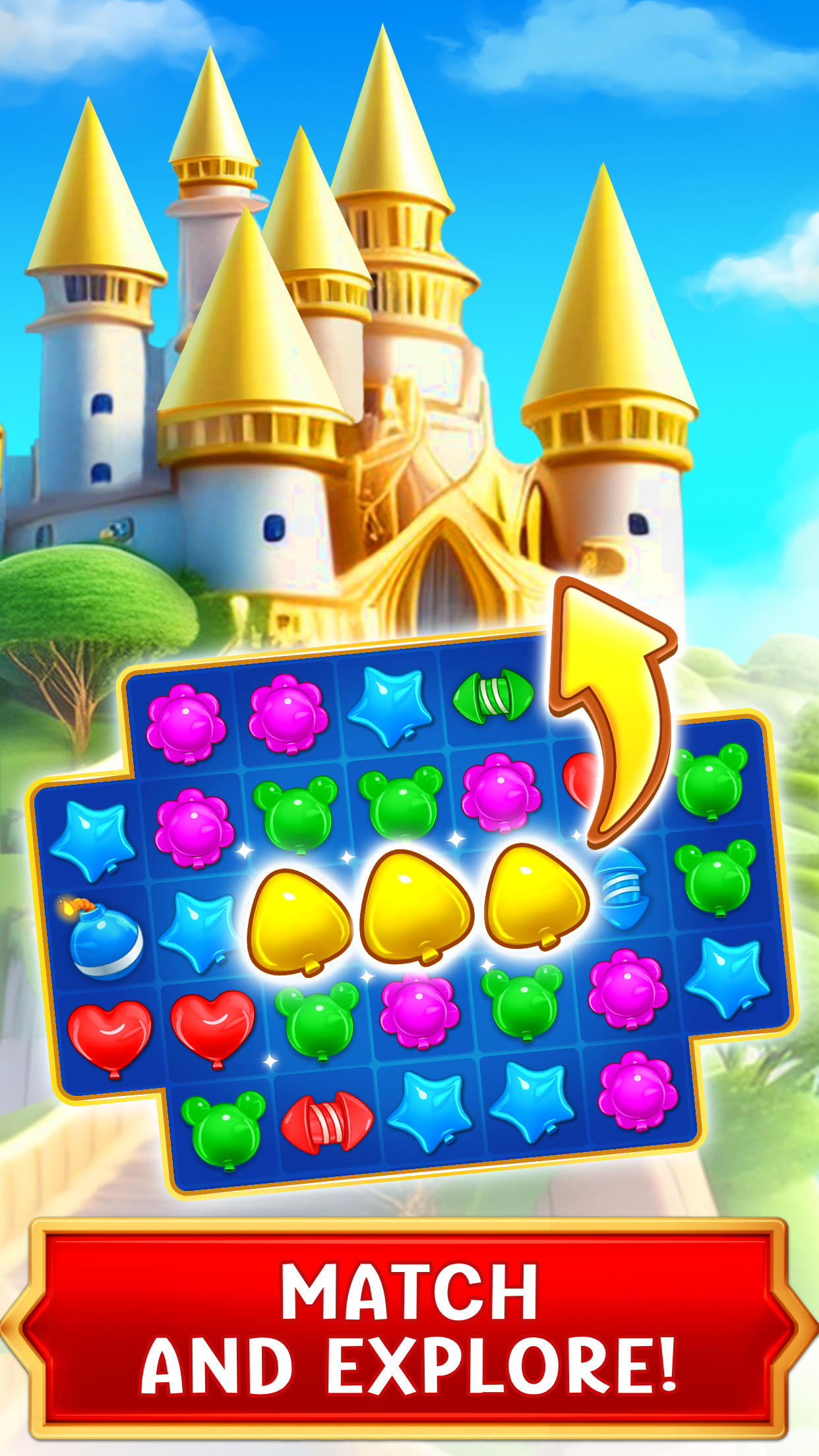 Balloon Pop: Match 3 Games Game Screenshot