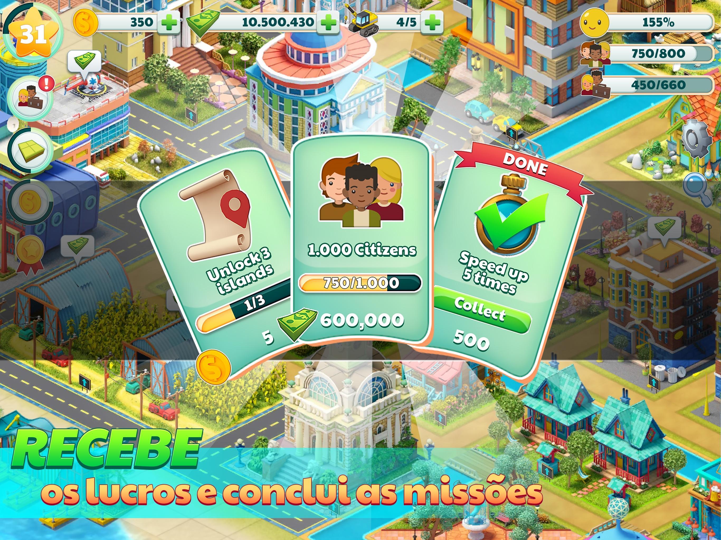 Captura de Tela do Jogo Town City - Village Building S