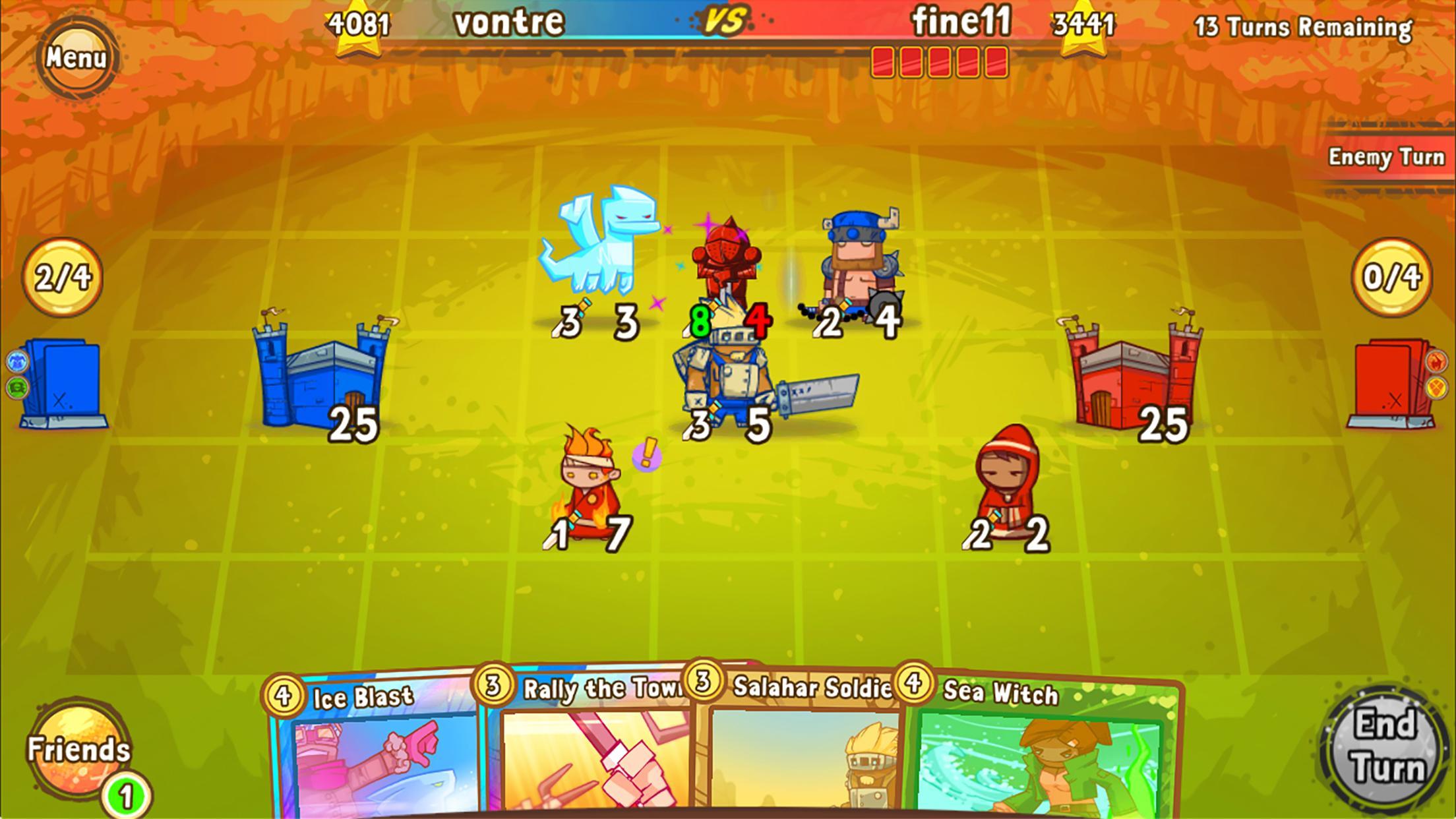 Cards and Castles Game Screenshot