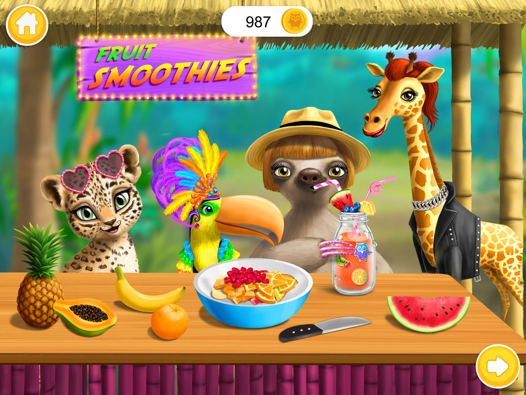 아기 정글 동물 헤어 살롱 게임 스크린 샷